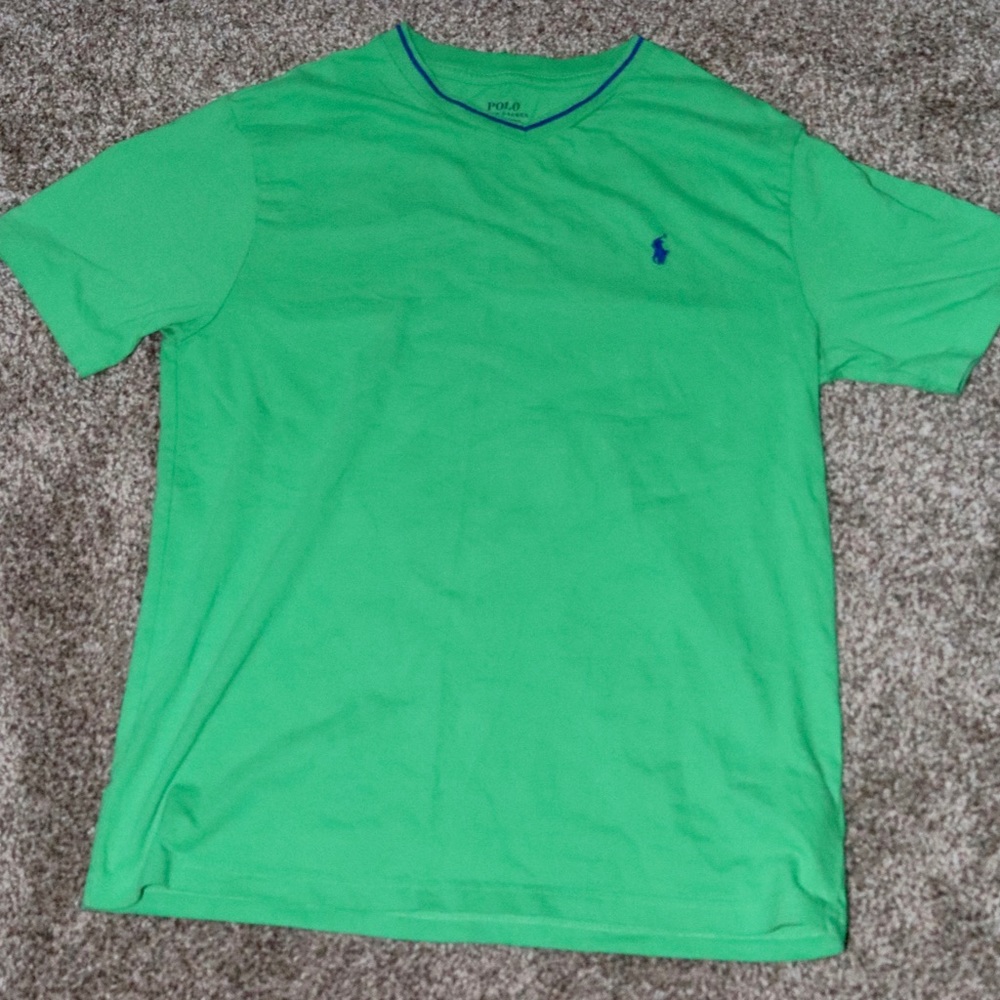 Green polo shirt